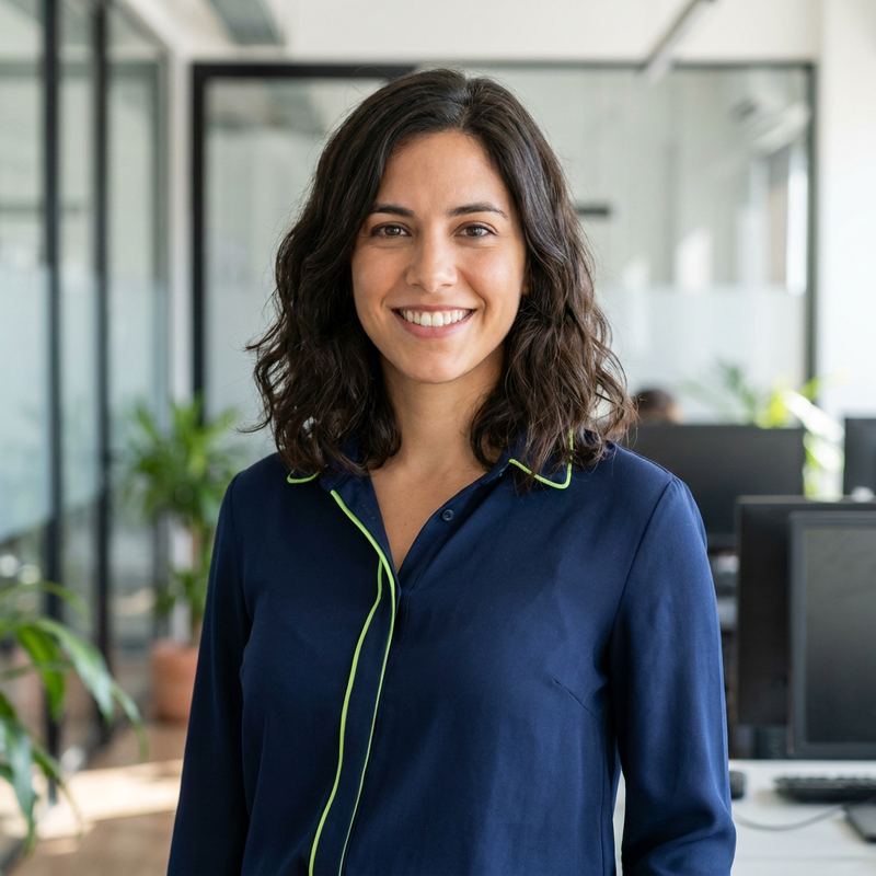 Asesora del equipo de atencion Corvelixa Prime en la oficina argentina, lista para responder consultas